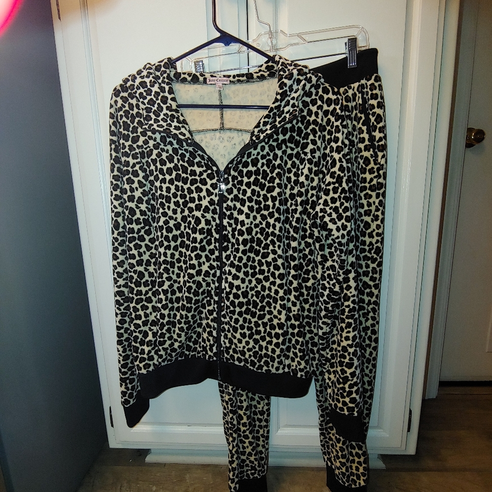 Juicy Couture Animal Print Sweat Suit